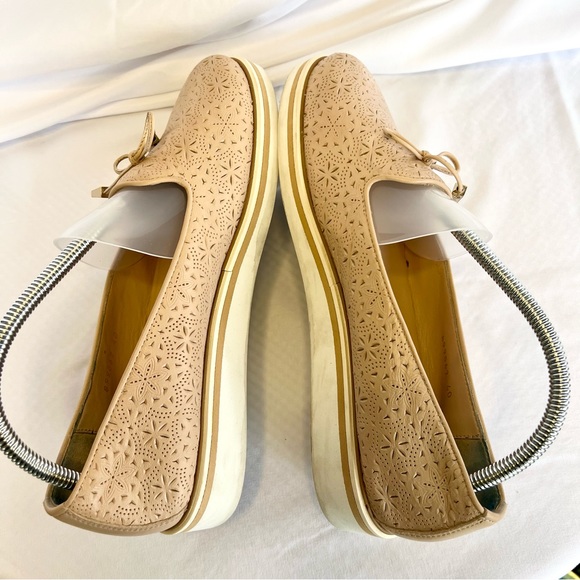 BALDININI Women’s Laser Cut Leather Loafers Blush Pink Italian Made EU size 40 - Picture 6 of 11